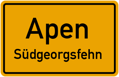 Straßenverzeichnis Apen Südgeorgsfehn