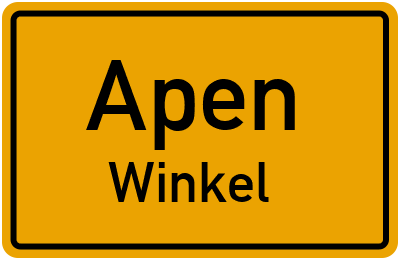 Ortsschild Apen Winkel