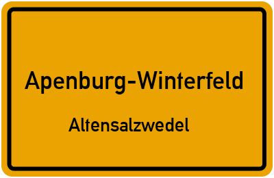 Straßenverzeichnis Apenburg-Winterfeld Altensalzwedel