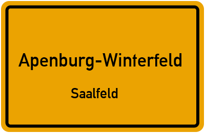 Straßenverzeichnis Apenburg-Winterfeld Saalfeld