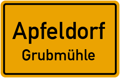 Straßenverzeichnis Apfeldorf Grubmühle