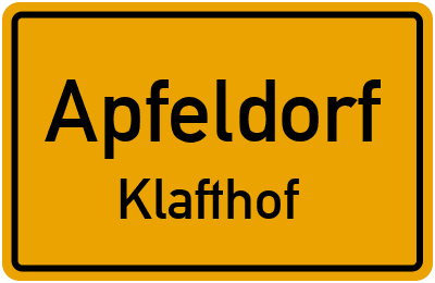 Straßenverzeichnis Apfeldorf Klafthof