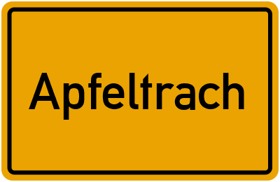 Ortsschild von Apfeltrach in Bayern