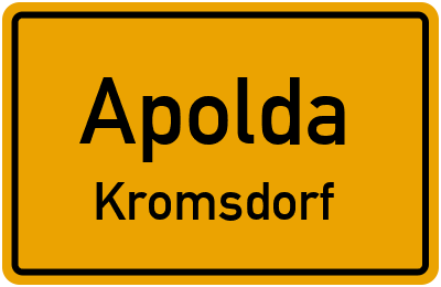 Straßenverzeichnis Apolda Kromsdorf