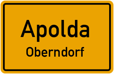 Straßenverzeichnis Apolda Oberndorf