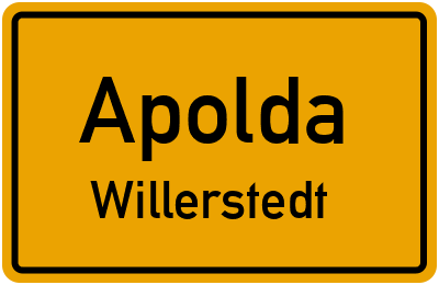 Straßenverzeichnis Apolda Willerstedt