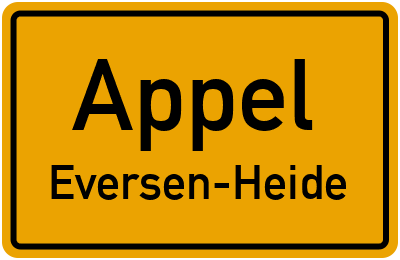 Straßenverzeichnis Appel Eversen-Heide
