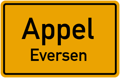 Straßenverzeichnis Appel Eversen
