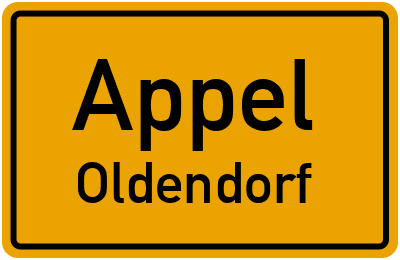 Straßenverzeichnis Appel Oldendorf