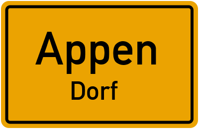 Straßenverzeichnis Appen Dorf