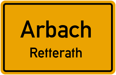 Straßenverzeichnis Arbach Retterath