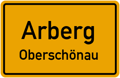 Ortsschild Arberg Oberschönau