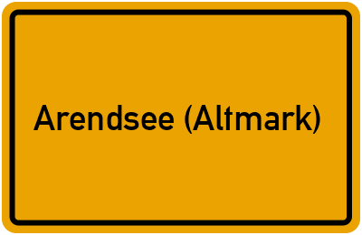 Ortsschild von Stadt Arendsee (Altmark) in Sachsen-Anhalt