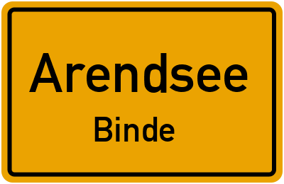 Straßenverzeichnis Arendsee Binde