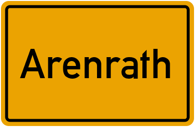 Ortsschild von Gemeinde Arenrath in Rheinland-Pfalz