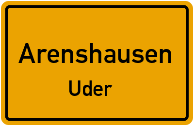 Straßenverzeichnis Arenshausen Uder
