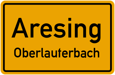 Ortsschild Aresing Oberlauterbach