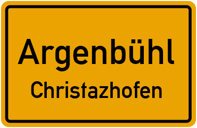 Ortsschild Argenbühl Christazhofen