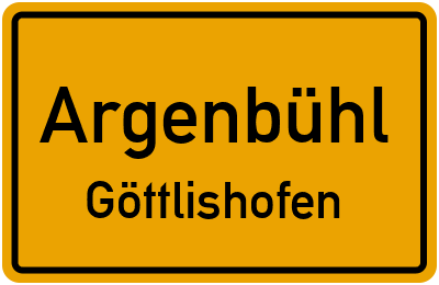 Ortsschild Argenbühl Göttlishofen