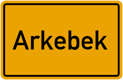Ortsschild von Gemeinde Arkebek in Schleswig-Holstein