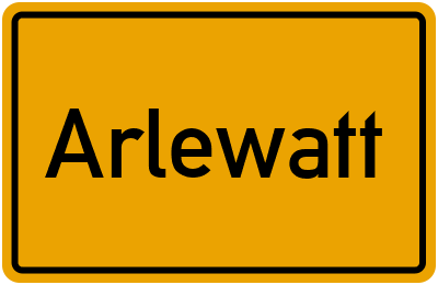 Ortsschild von Gemeinde Arlewatt in Schleswig-Holstein