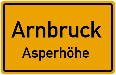 Straßenverzeichnis Arnbruck Asperhöhe
