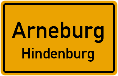 Straßenverzeichnis Arneburg Hindenburg