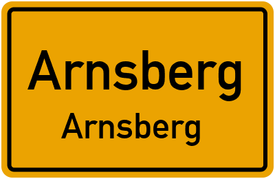 Ortsschild Arnsberg Arnsberg