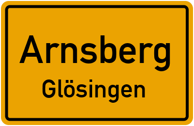 Straßenverzeichnis Arnsberg Glösingen