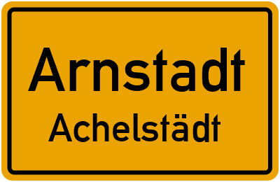 Straßenverzeichnis Arnstadt Achelstädt