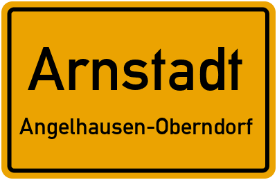 Straßenverzeichnis Arnstadt Angelhausen-Oberndorf