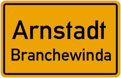 Straßenverzeichnis Arnstadt Branchewinda