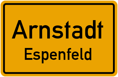 Straßenverzeichnis Arnstadt Espenfeld