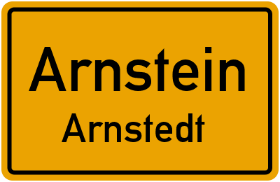 Ortsschild Arnstein Arnstedt