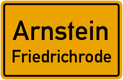 Ortsschild Arnstein Friedrichrode