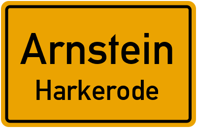 Ortsschild Arnstein Harkerode