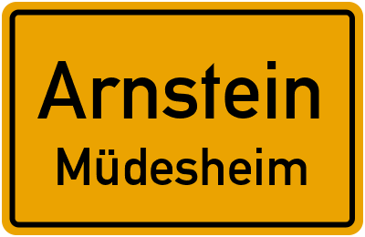 Ortsschild Arnstein Müdesheim