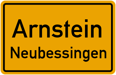 Ortsschild Arnstein Neubessingen