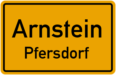 Ortsschild Arnstein Pfersdorf