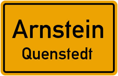 Ortsschild Arnstein Quenstedt