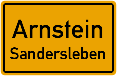 Ortsschild Arnstein Sandersleben