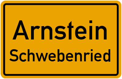 Ortsschild Arnstein Schwebenried