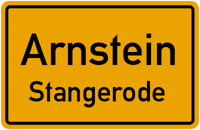 Ortsschild Arnstein Stangerode