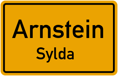Ortsschild Arnstein Sylda