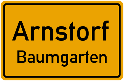Ortsschild Arnstorf Baumgarten