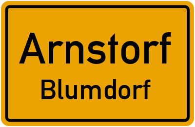 Ortsschild Arnstorf Blumdorf