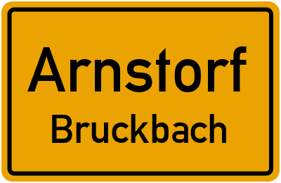 Ortsschild Arnstorf Bruckbach