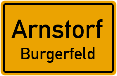 Ortsschild Arnstorf Burgerfeld