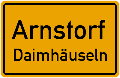 Ortsschild Arnstorf Daimhäuseln