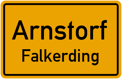 Ortsschild Arnstorf Falkerding